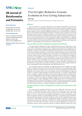 Reductive Genome Evolution in Free-Living Eukaryotes