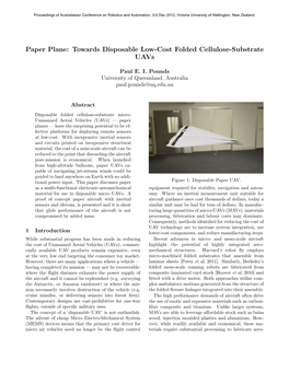 Paper Plane: Towards Disposable Low-Cost Folded Cellulose-Substrate Uavs