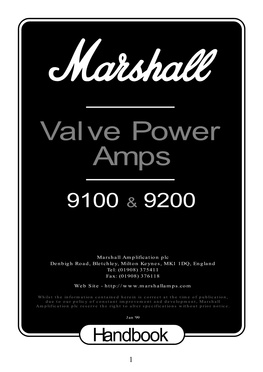 Valve Power Amps