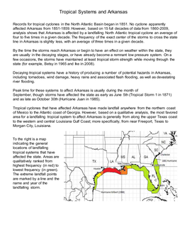 Tropical Systems and Arkansas