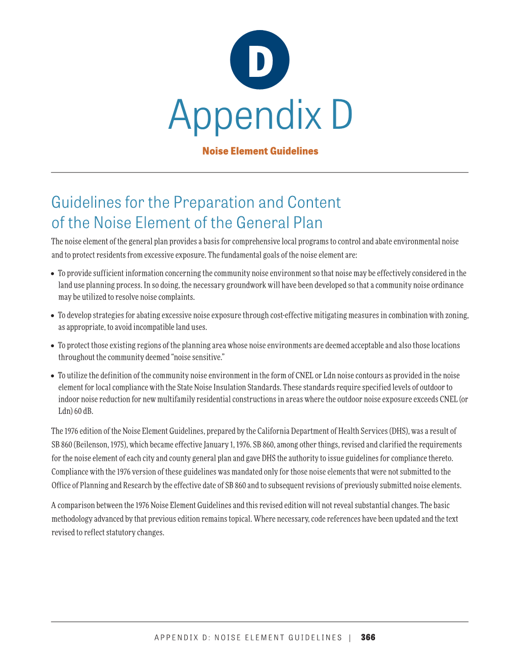 Appendix D: Noise Element Guidelines | 366 D