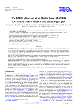 The GALEX Ultraviolet Virgo Cluster Survey \(Guvics\)