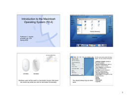 Introduction to the Macintosh Operating System (10.4)