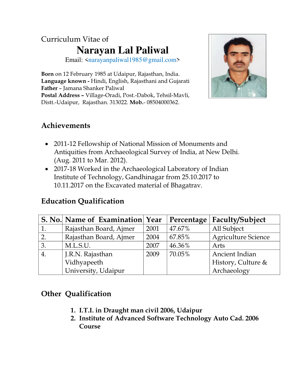Narayan Lal Paliwal
