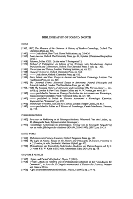 Bibliography of John D. North