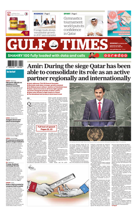 During the Siege Qatar Has Been Able to Consolidate Its Role As an Active
