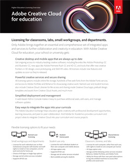 Adobe Creative Cloud for Education