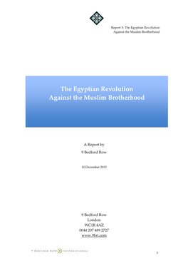 The Egyptian Revolution Against the Muslim Brotherhood