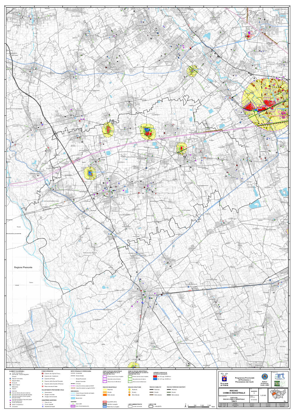 Carta Del Rischio 1.25.000 MAGENTA TAV. 5