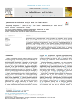 Cyanobacteria Evolution Insight from the Fossil Record