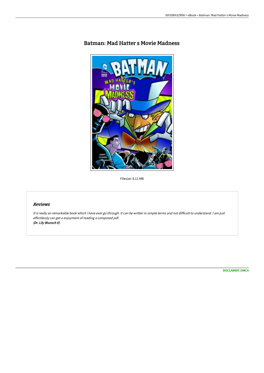 Download PDF // Batman: Mad Hatter S Movie Madness # GIVOHRFL4S0N