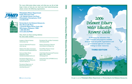 PDE Water Ed Res Cover 2006