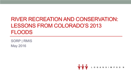 Floodplain Management Post-Flood: Land Use Resiliency