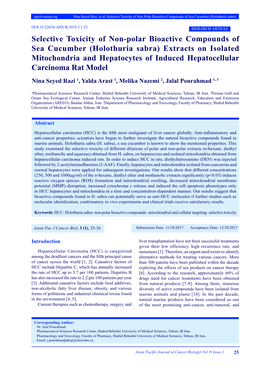 Selective Toxicity of Non-Polar Bioactive