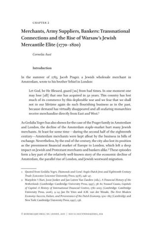 Merchants, Army Suppliers, Bankers: Transnational Connections and the Rise of Warsaw’S Jewish Mercantile Elite (1770–1820)