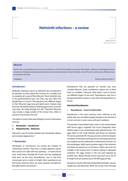 Helminth Infections – a Review