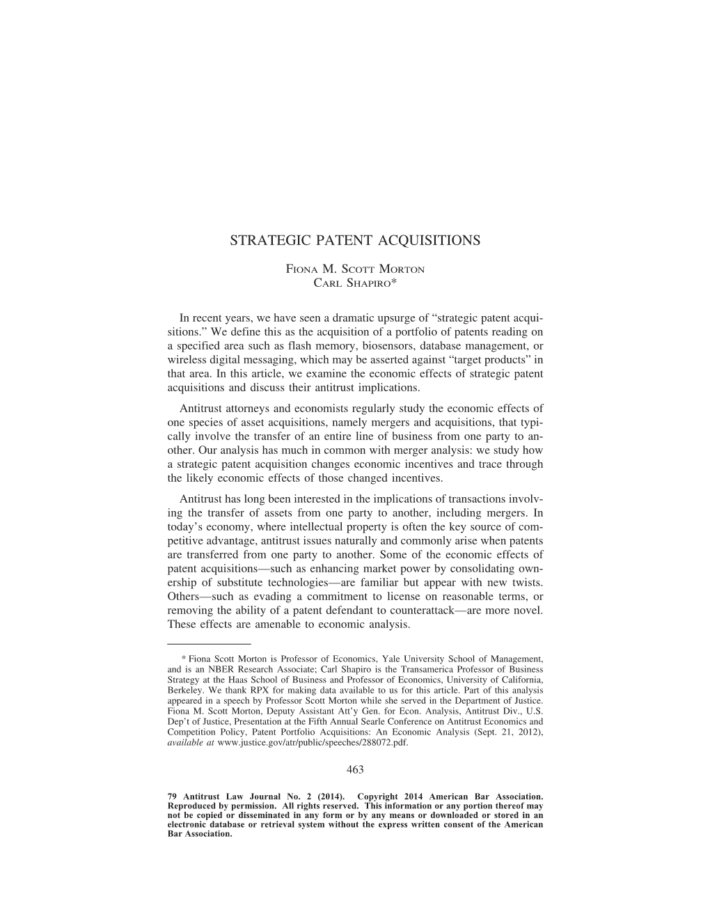 Strategic Patent Acquisitions