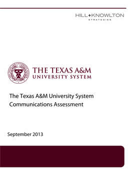 Communications Assessment of the Texas A&M University System