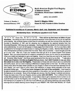 English Ford Lines Volume 4 Number 1