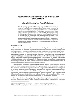 Policy Implications of Launch-On-Demand Employment
