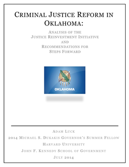 Criminal Justice Reform in Oklahoma
