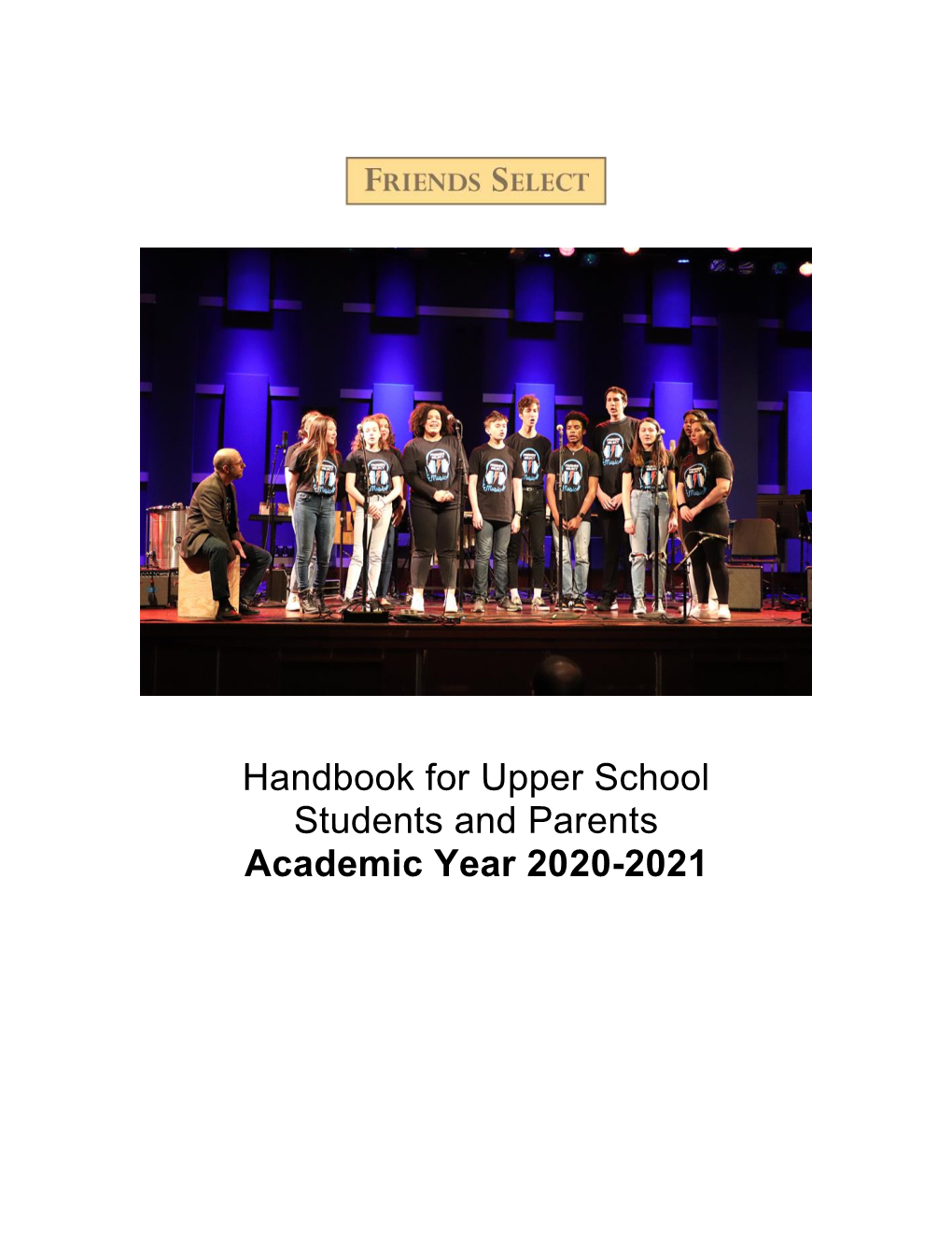 Handbook for Upper School Students and Parents Academic Year 2020-2021