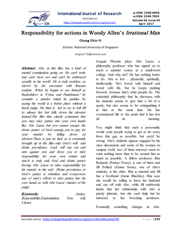 Responsibility for Actions in Woody Allen's Irrational