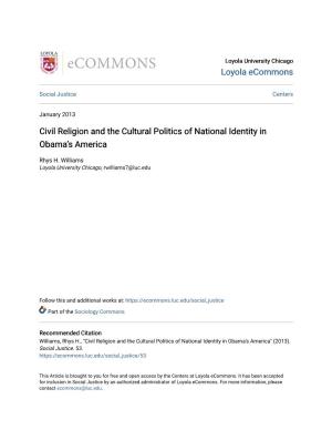 Civil Religion and the Cultural Politics of National Identity in Obamaâ•Žs