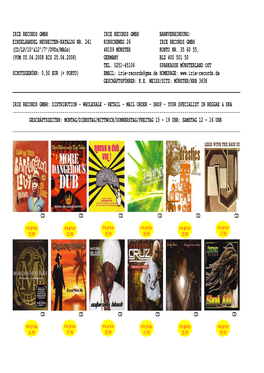 IRIE RECORDS New Release Catalogue 04-08 #2
