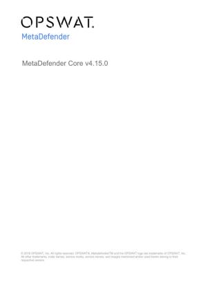 Metadefender Core V4.15.0
