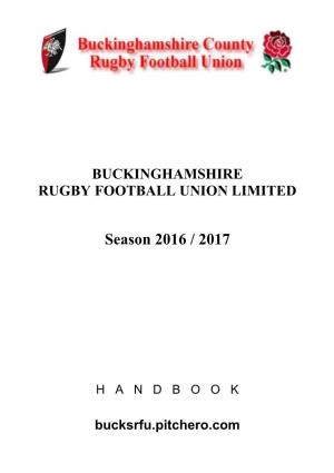 Buckinghamshire County Rugby Football Union Cup & Bowl Competitions