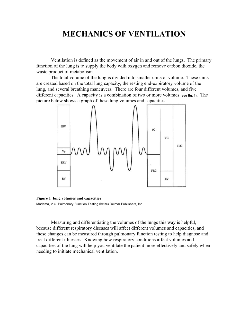 Mechanics of Ventilation