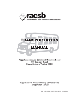Transportation Manual