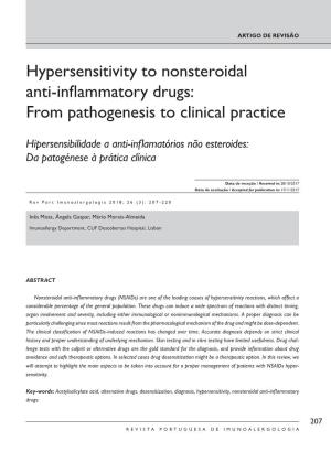 Hypersensitivity to Nonsteroidal Anti-Inflammatory Drugs: from Pathogenesis to Clinical Practice