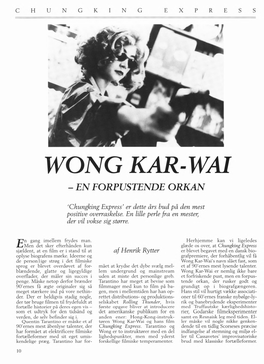 Wong Kar■ Wai - En Forpustende Orkan