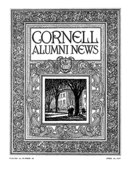 VOLUME 39, NUMBER 26 APRIL 29, 1937 PROFESSIONAL DIRECTORY CORNELL HOSTS of CORNELL ALUMNI Good Places to Know