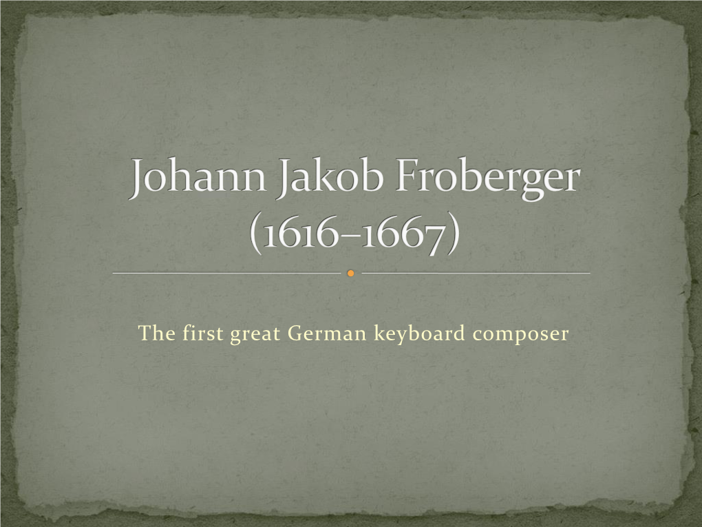 Johann Jakob Froberger