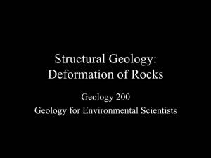 Structural Geology: Deformation of Rocks