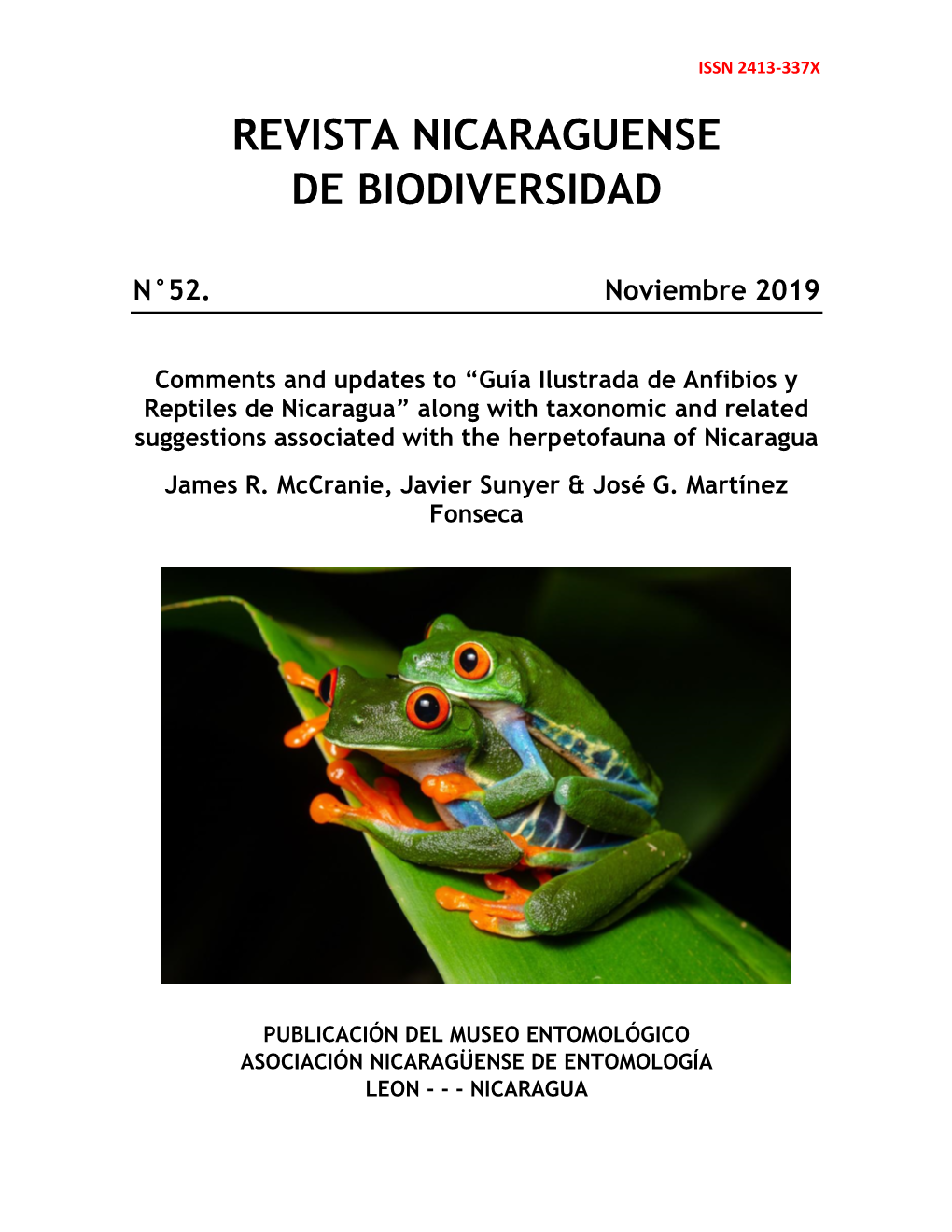 Revista Nicaraguense De Biodiversidad