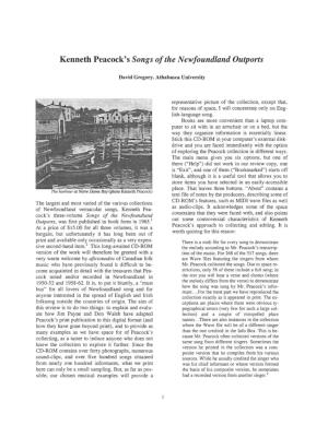 Kenneth Peacock's Songs of the Newfoundland Outports