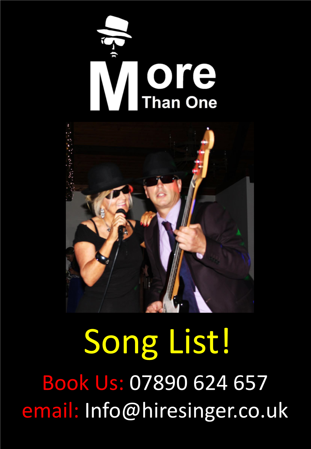 Song List! Book Us: 07890 624 657 Email: Info@Hiresinger.Co.Uk Oh Boy (Buddy Holly) 1958