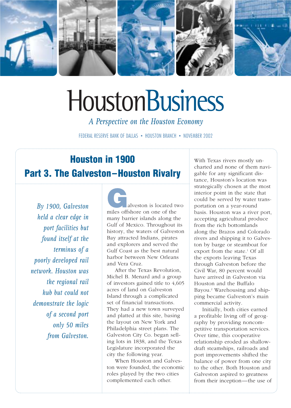 Houston in 1900: Part 3. the Galveston–Houston Rivalry