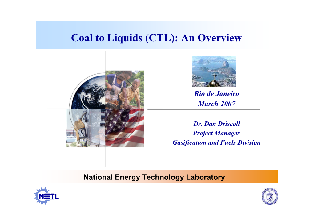 Coal to Liquids (CTL): an Overview