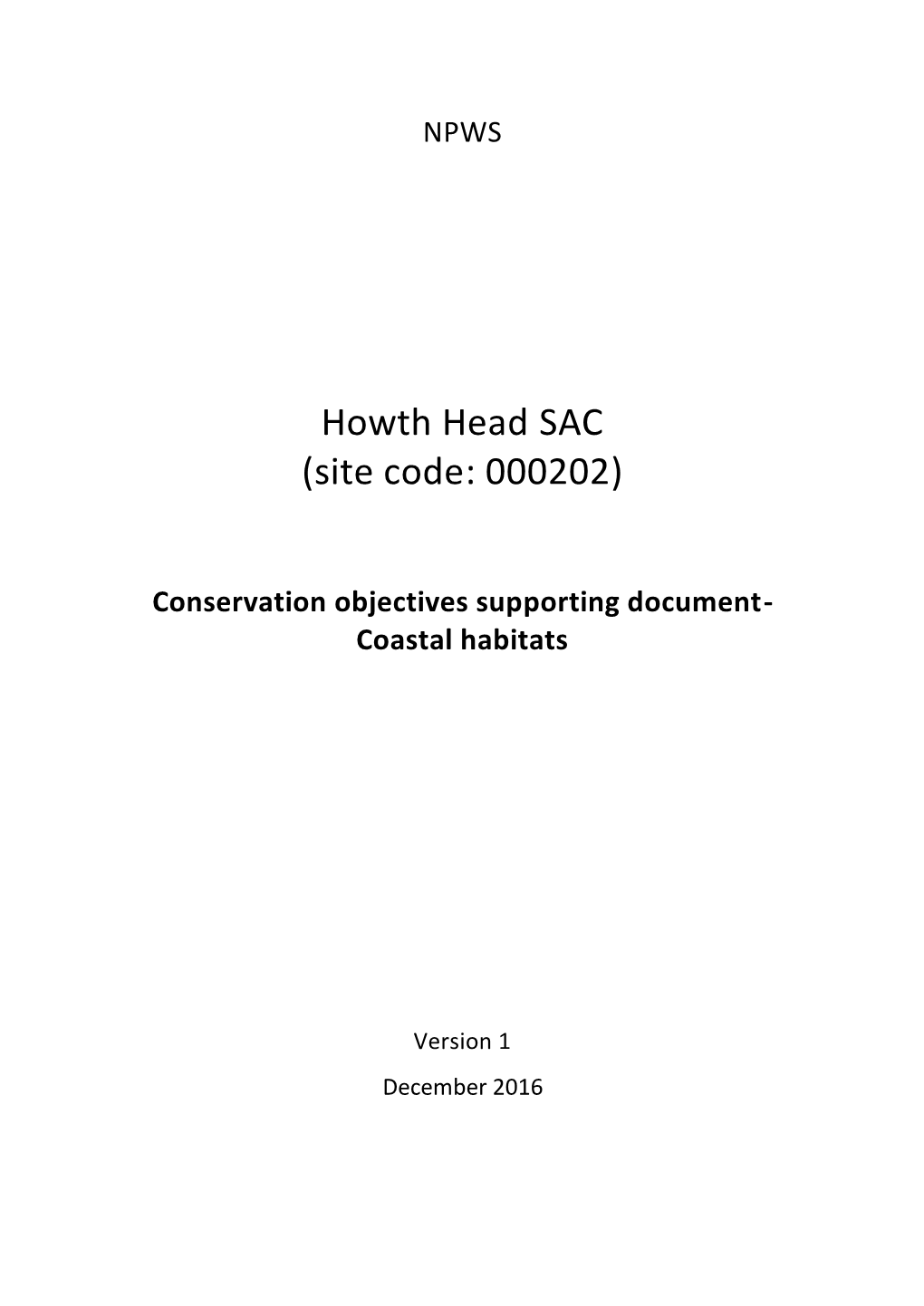 Howth Head SAC (Site Code: 000202)