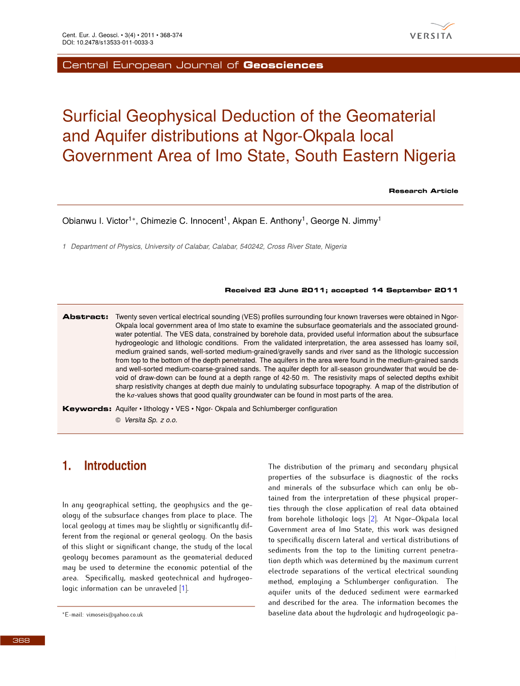 Surficial Geophysical Deduction of the Geomaterial And