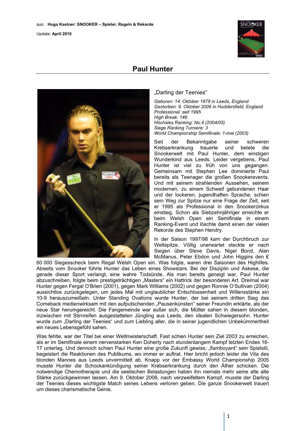 1 Paul Hunter