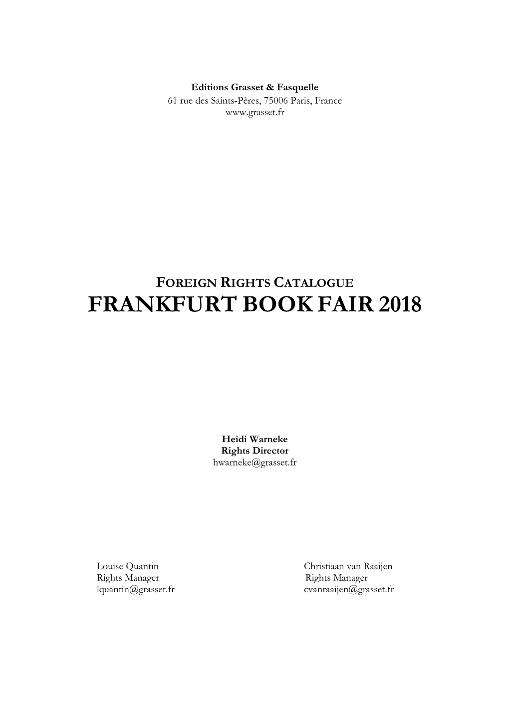 Frankfurt Book Fair 2018