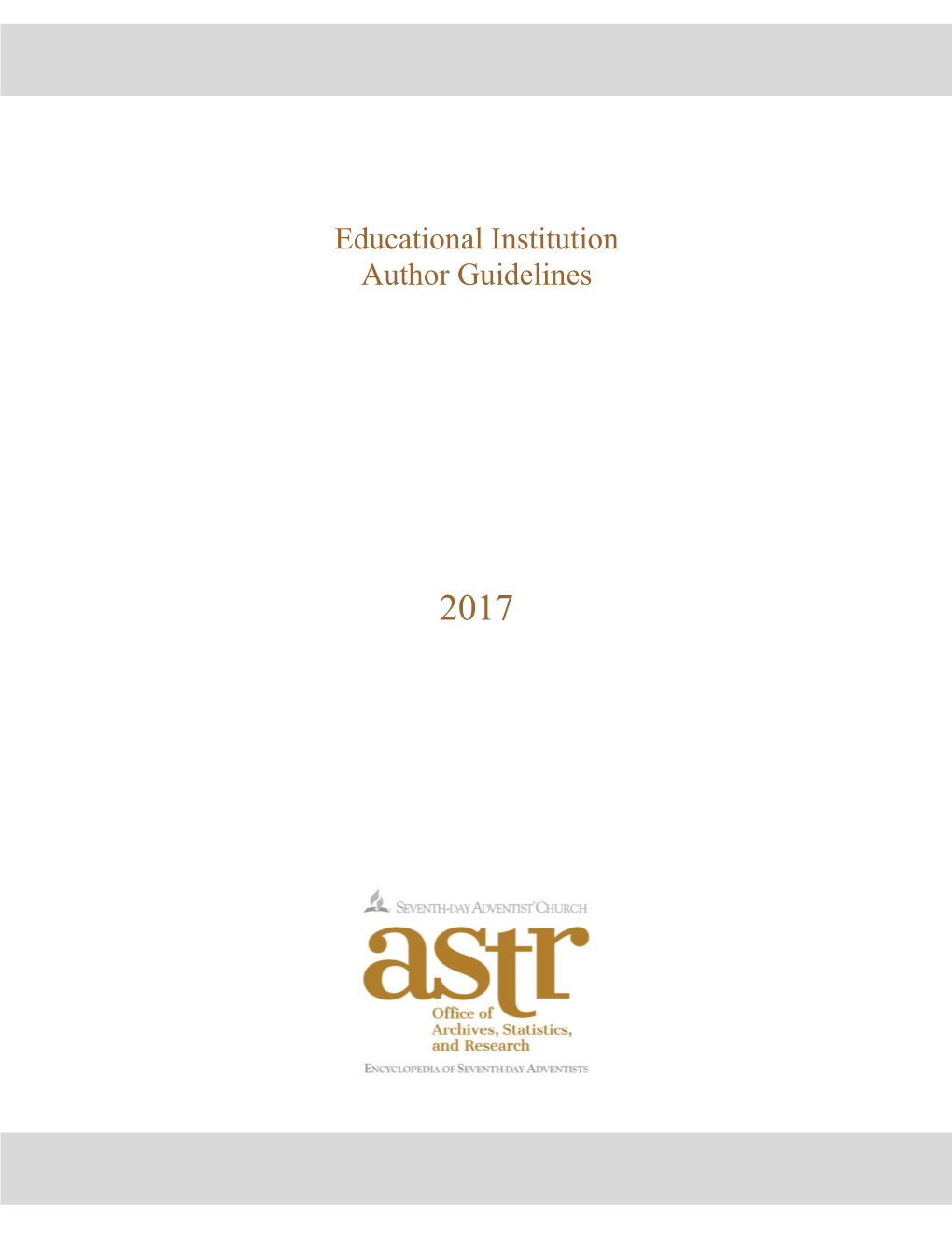 Educational Institution Author Guidelines