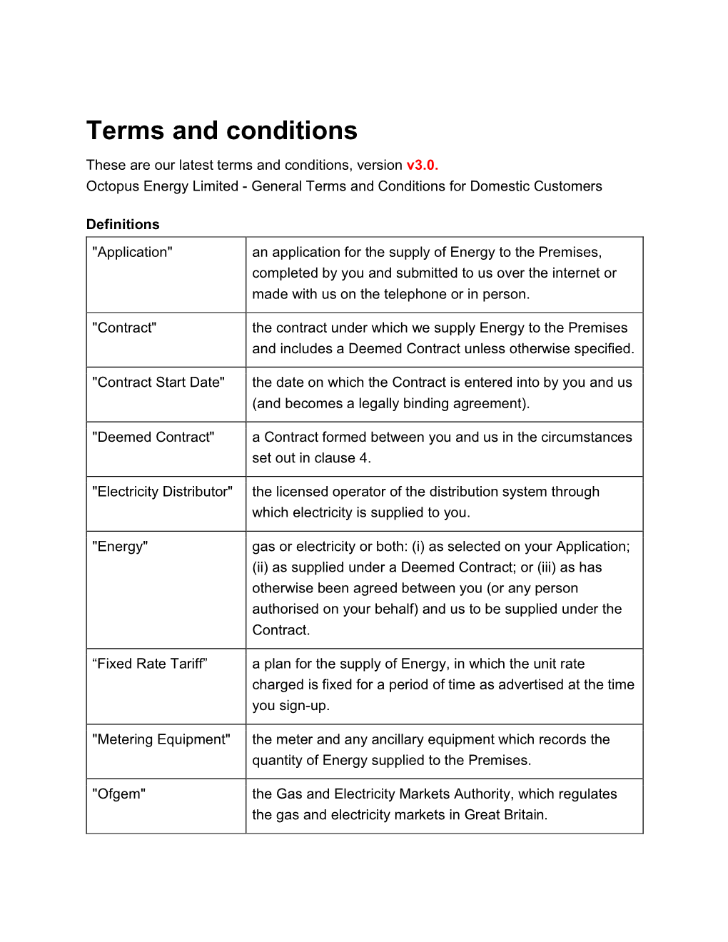 Terms and Conditions