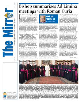 Bishop Summarizes Ad Limina Meetings with Roman Curia